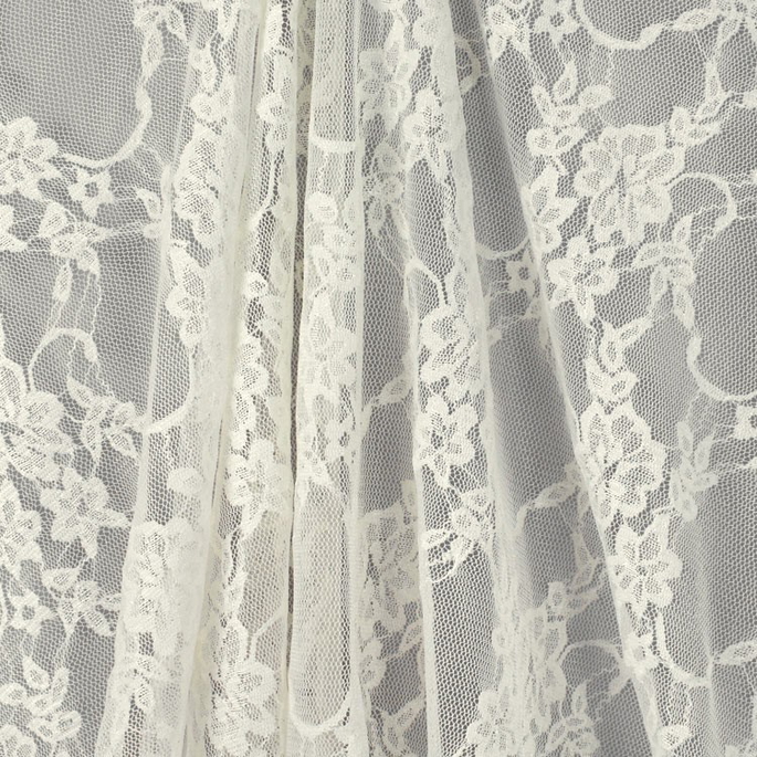 Ivory Stretch Lace Fabric image 2 of 2