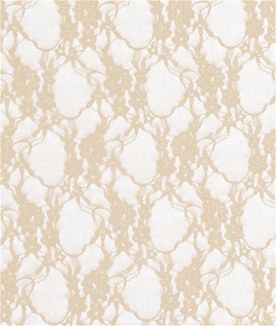 Champagne Stretch Lace Fabric