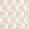 Champagne Stretch Lace Fabric - Image 1