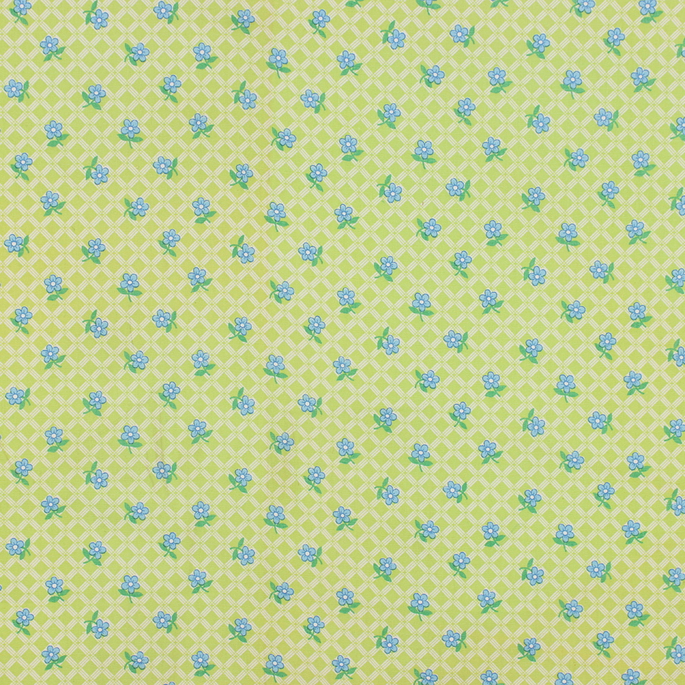 Waverly Vintage Daisy Mae Lime Fabric image 1 of 2