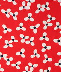 RK Classics Navy Dot Floral Red Fabric