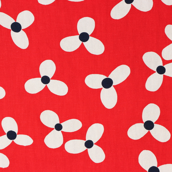 RK Classics Navy Dot Floral Red Fabric image 2 of 3