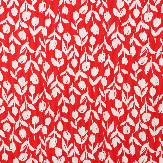 John Kaldor Tulip Field Crimson Fabric image 1 of 3