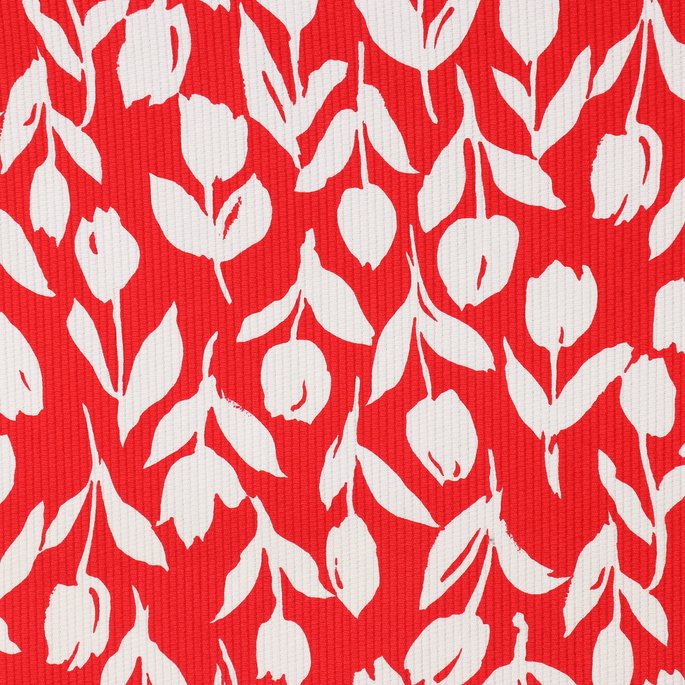 John Kaldor Tulip Field Crimson Fabric image 2 of 3