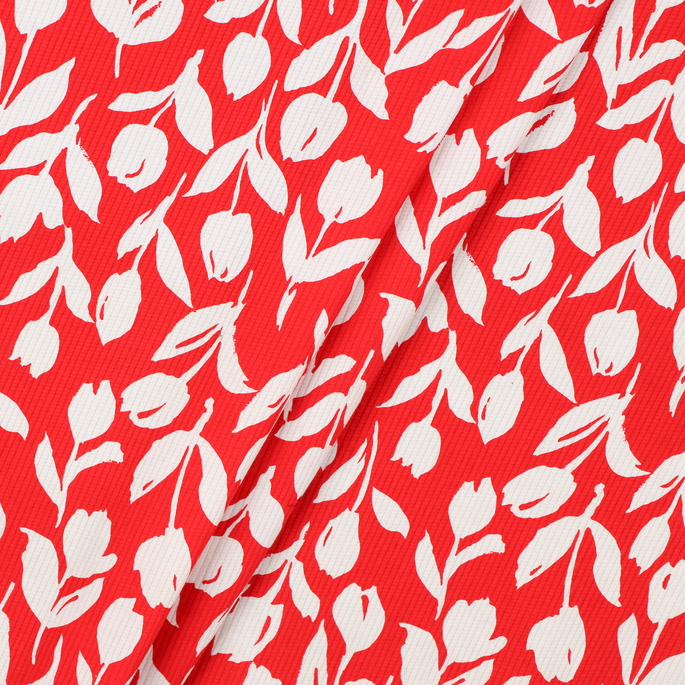 John Kaldor Tulip Field Crimson Fabric image 3 of 3