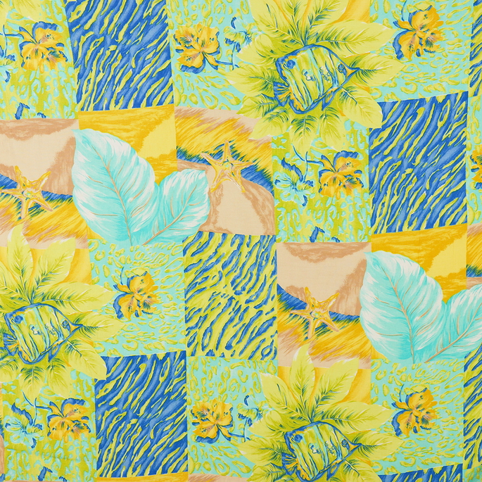 RK Classics Tropical Aguada Turquoise Fabric image 1 of 3