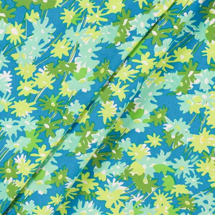 RK Classics Bloomfield Cerulean Blue Fabric image 2 of 2