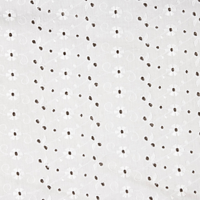 RK Classics Eyelet Floral White Fabric image 2 of 2