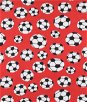 Red Soccer Fleece Fabric