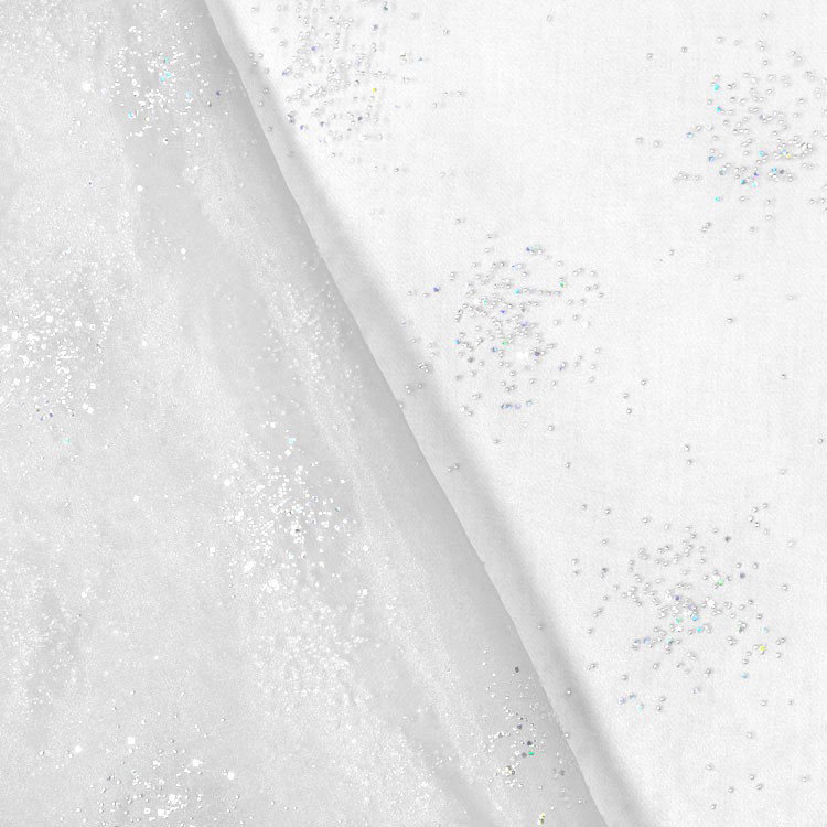 White Sparkle Organza Fabric