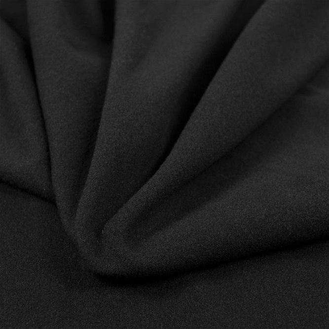 Black 7 Oz Anti-Microbial Wicking Fleece Fabric