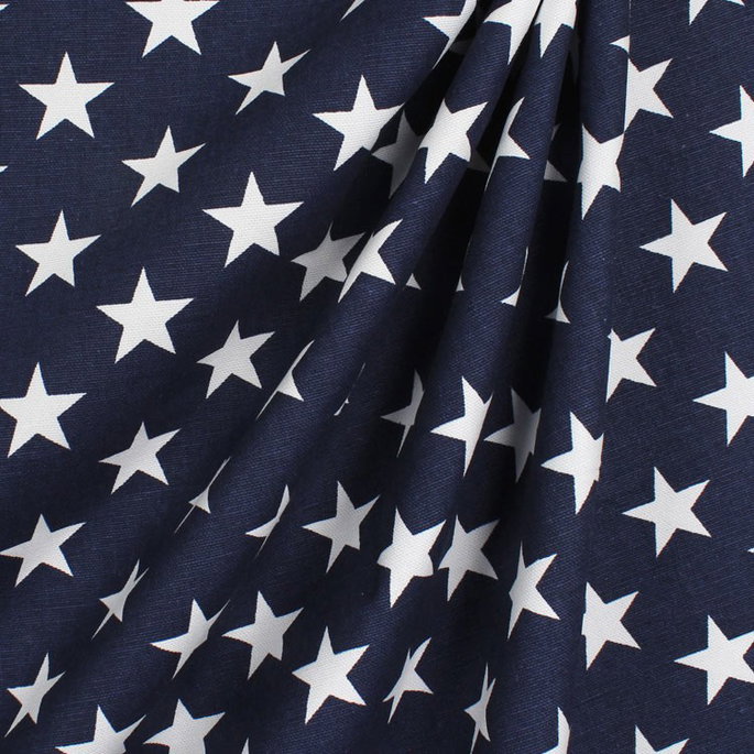 Premier Prints Stars Blue Canvas Fabric image 3 of 3