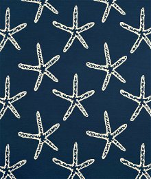 Starfish Navy Upholstery Fabric