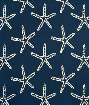 Starfish Navy Upholstery Fabric