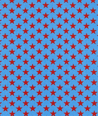 Premier Prints Stars Powder Blue Canvas Fabric