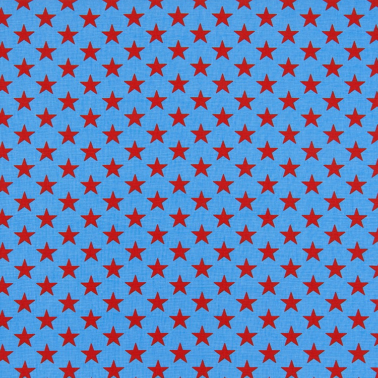 Premier Prints Stars Powder Blue Canvas Fabric
