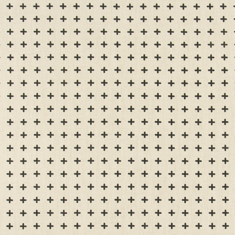 Premier Prints Stitch Black Flame Slub Linen Natural Fabric
