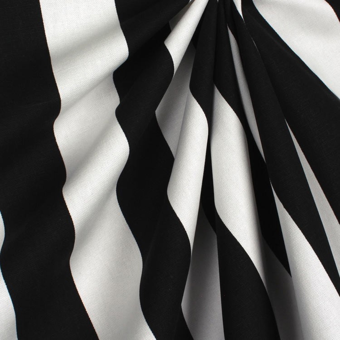 Premier Prints Stripe Black/White Canvas Fabric image 3 of 4