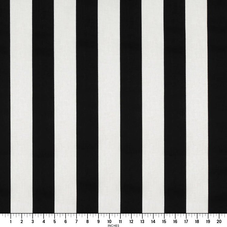 6195811 Premier Prints MARTY BLACK/WHITE Stripe Print Upholstery And  Drapery Fabric