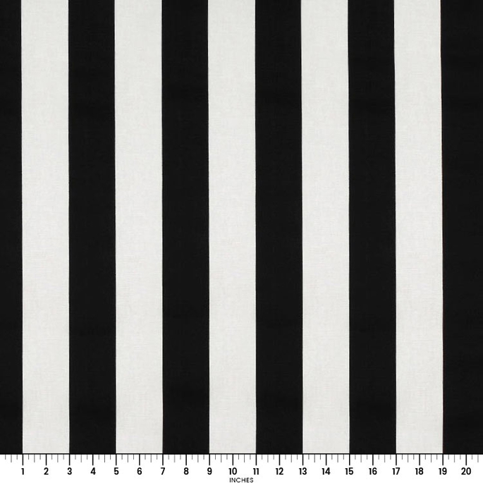 Premier Prints Stripe Black/White Canvas Fabric image 4 of 4