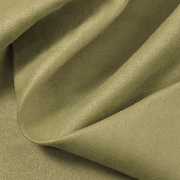 Olive Green Microsuede Fabric image 2 of 2