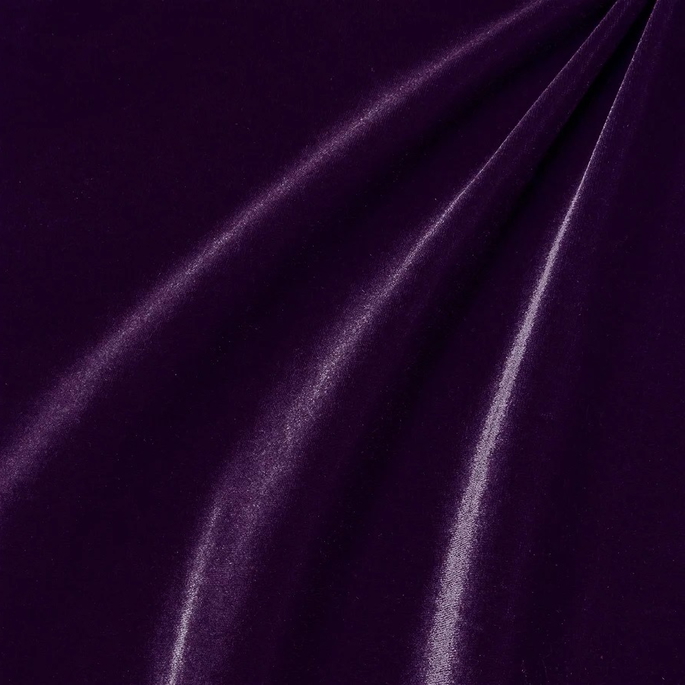 Jewel Purple Stretch Velvet Fabric image 1 of 2