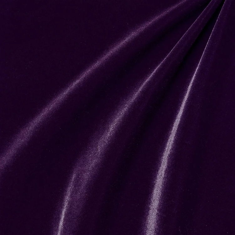 Jewel Purple Stretch Velvet Fabric OnlineFabricStore