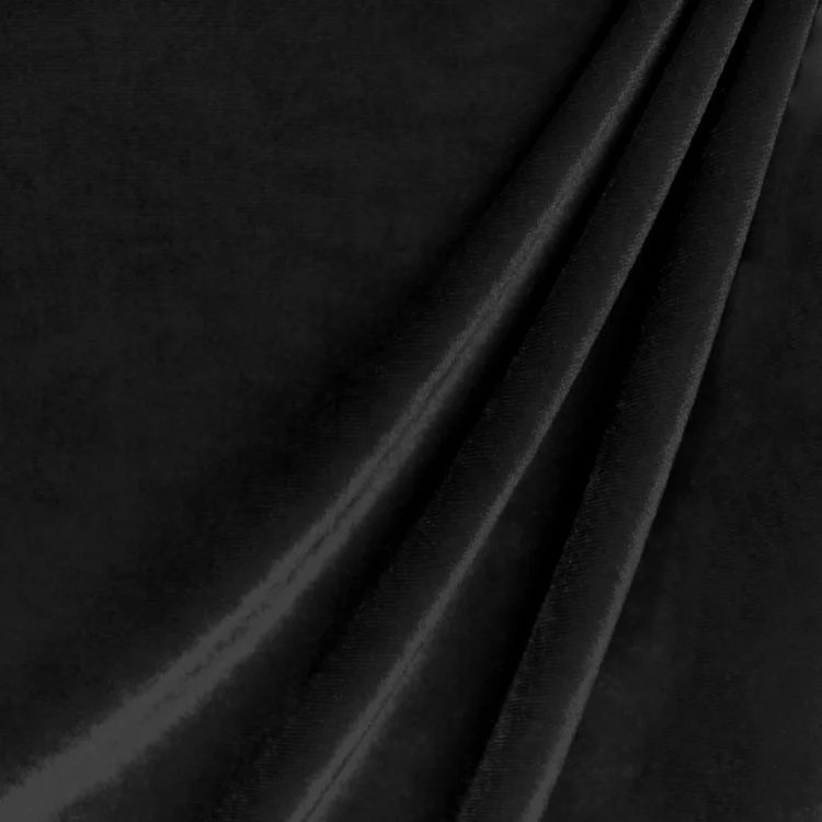 Cali Fabrics Black 4-way Stretch Velvet By The Yard