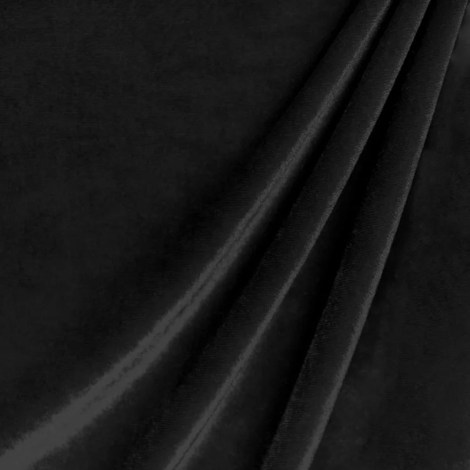 Black Stretch Velvet Fabric image 1 of 2