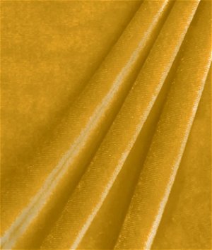 Dark Gold Stretch Velvet Fabric