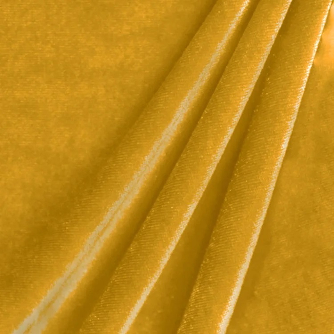 Dark Gold Stretch Velvet Fabric image 1 of 2