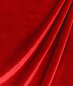Panne Velvet Red Premium Stretch Soft Drapable 58 Wide Polyester/Spandex  Fabric by the Yard (9199F-12D)