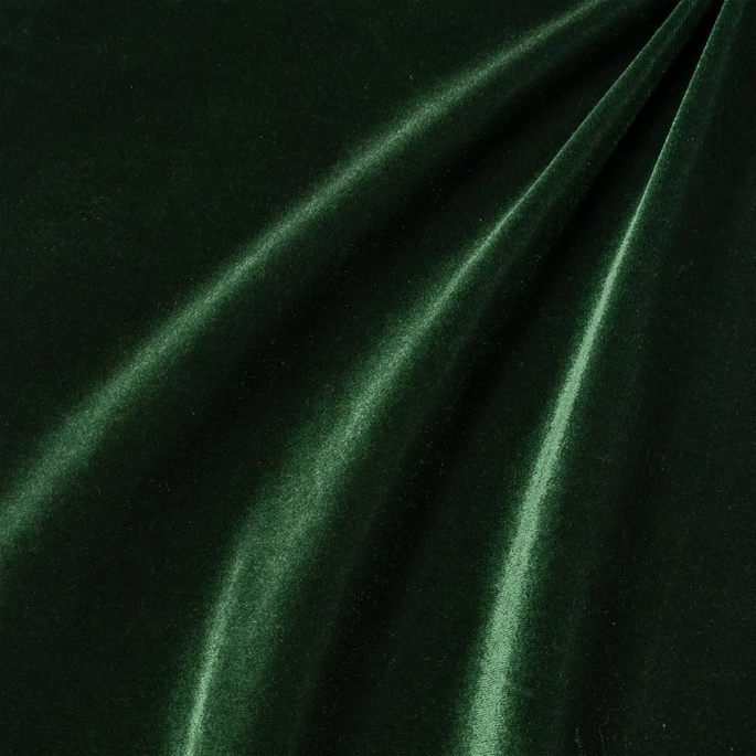Olive Green Stretch Velvet Fabric image 1 of 2