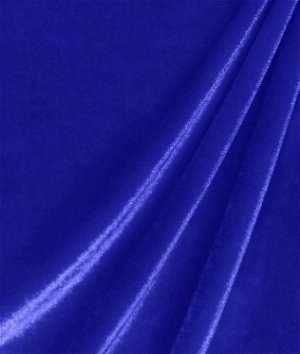Royal Blue Premium 100% Cotton Velvet Fabric Material - 112cm (44) wide
