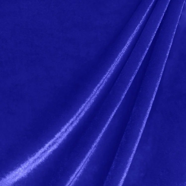 Royal Blue Stretch Velvet Fabric