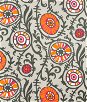 Premier Prints Suzani Vine Sherbet/Gray Twill Fabric