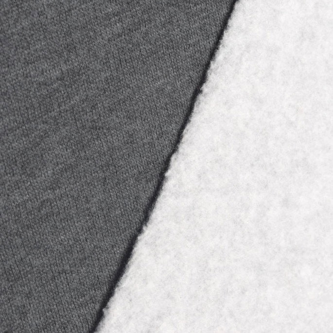 Dark Heather Gray Sweatshirt Fleece Fabric image 2 of 2