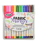 Tulip Fine Tip Fabric Markers - 12 Pack