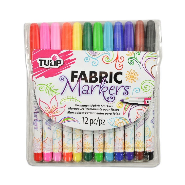 Tulip Fine Tip Fabric Markers - 12 Pack