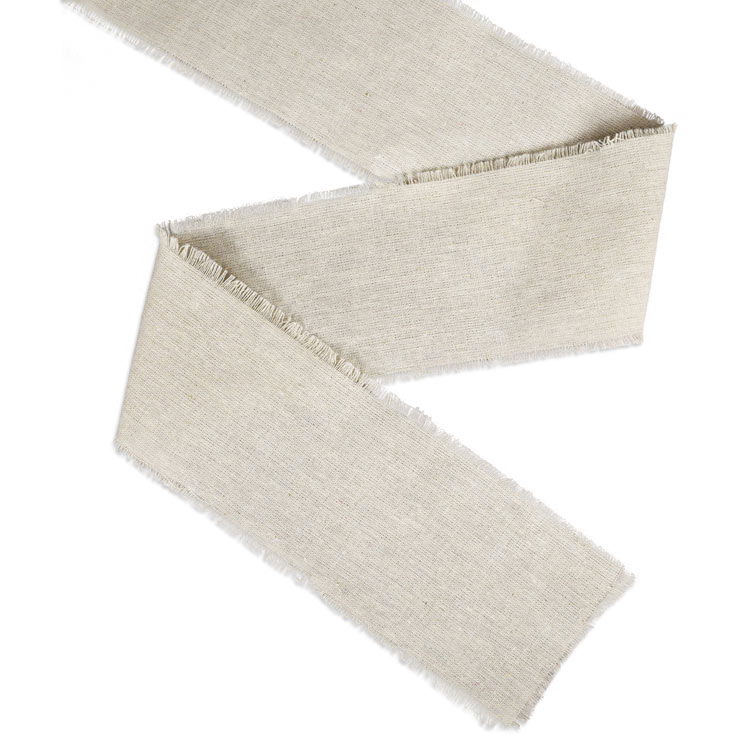 4 Linen Ribbon - 5 Yard (Fringed edges) [T099-02] - $3.70 :  , Burlap for Wedding and Special Events