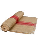 12.5" x 108" Jute Table Runner with Red Stripes