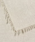 Natural Square Fringed Linen Tablecloth - 54" x 54"