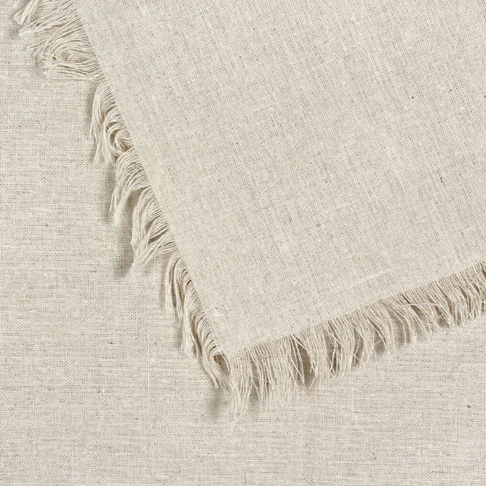 Natural Square Fringed Linen Tablecloth - 54" x 54" image 1 of 2