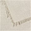 Natural Square Fringed Linen Tablecloth - 54" x 54" - Image 1