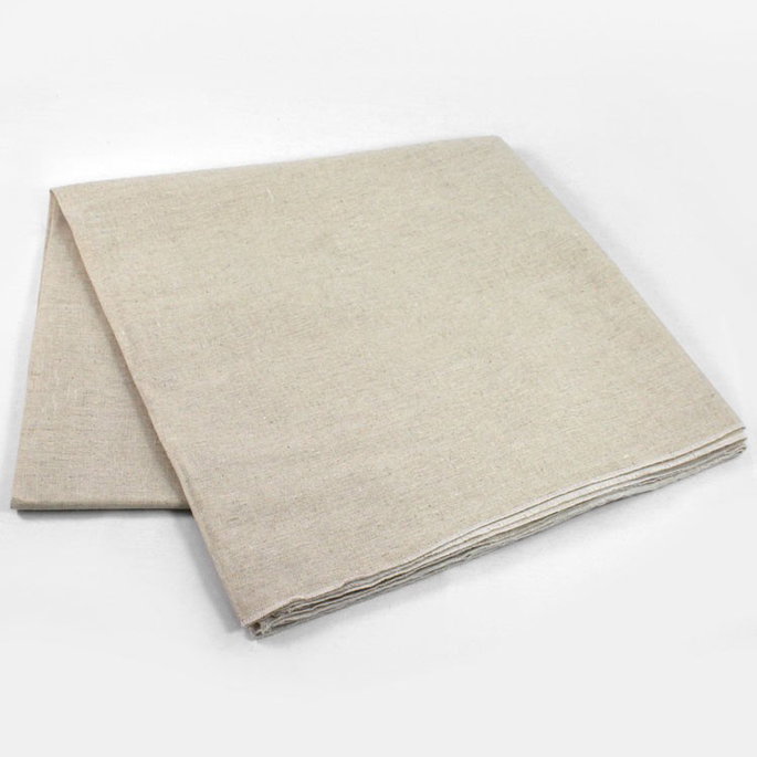 Natural Square Linen Tablecloth - 54" x 54" image 2 of 2