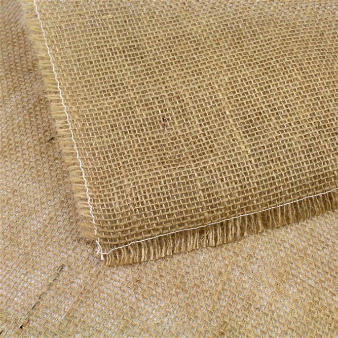 Natural Square Fringed Jute Tablecloth - 54&quot; x 54&quot;