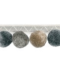 Kravet Phuket Poms Pewter Tassel Fringe Trim