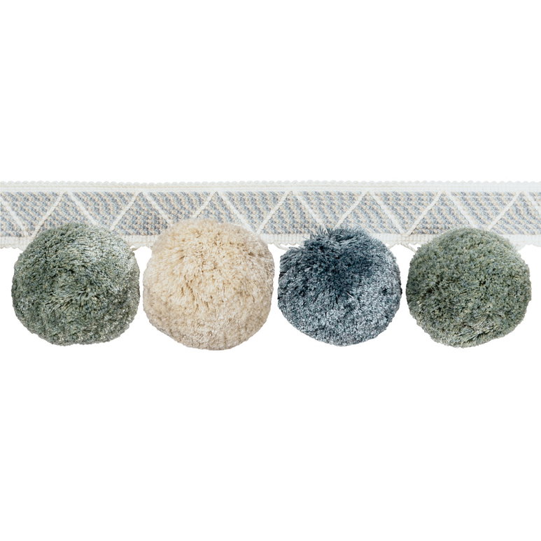 Kravet Phuket Poms Seaglass Tassel Fringe Trim