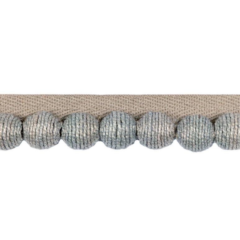 Kravet Juteball Cord Pewter Pom Fringe Trim
