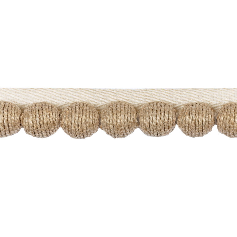 Kravet Juteball Cord Natural Pom Fringe Trim